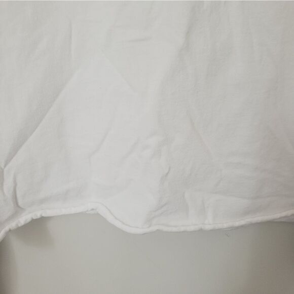 Champion Cropped Long Sleeve Crewneck in White & Gold Size Large - Picture 3 of 8